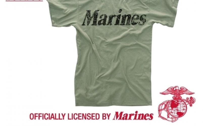Винтажная оливковая футболка MARINES  ― магазин нужных товаров у нас есть все playera.ru Тел 8-495-741-86-12 a7418612@yandex.ru  тнп карнавал праздник отдых спорт дом одежда 