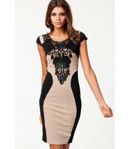 Черное клубное платье со шнуровкой - купить 