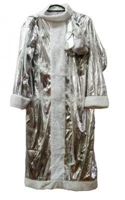  Костюм взрослый - "Снегурочка" серебристый 