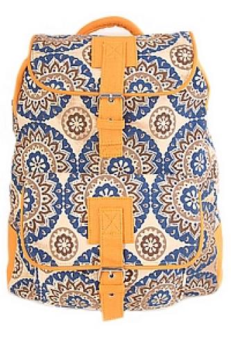 Рюкзак хлопок "1 карман"с декор.отделкой АВ8347/55