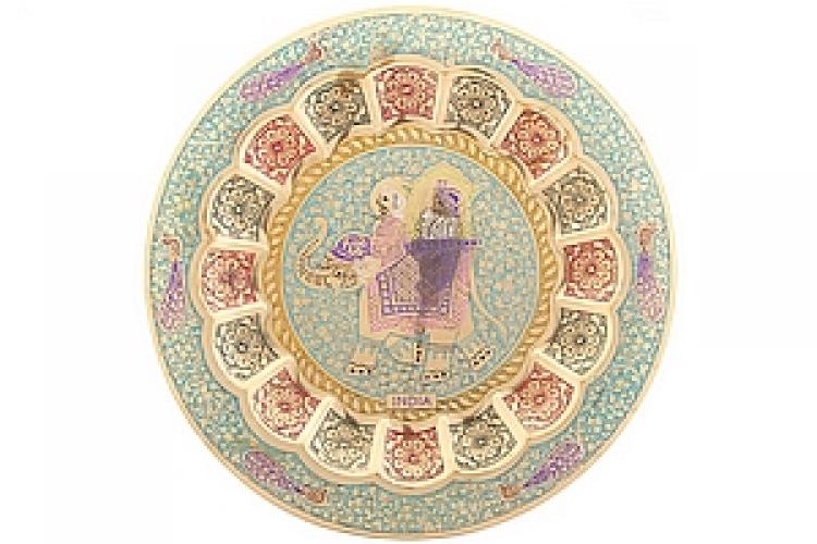 Панно 14" "Слон" эмаль белая №83