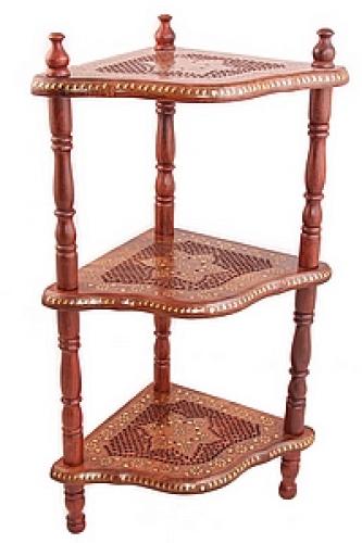 Этажерка резная дерево 3-х ярусная №140