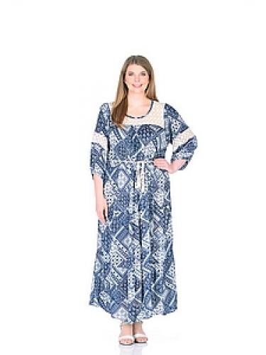 Платье (вискоза креп) с кружевом №192