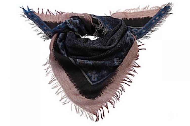 Палантин  шерсть "косынка с бахромой" №72