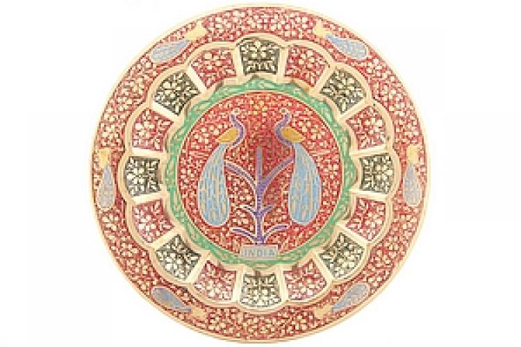 Панно 14" "Павлин" эмаль №83