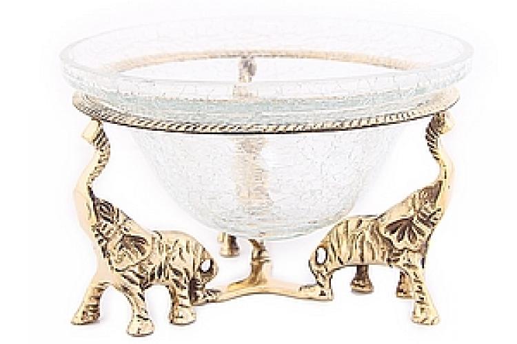 Ваза "3 слона" со стеклом №90