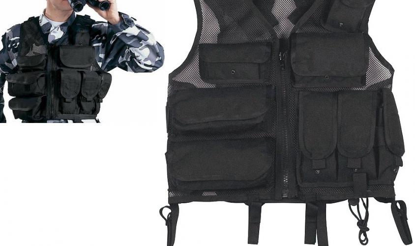 Черный тактический жилет S.W.A.T.  ― магазин нужных товаров у нас есть все playera.ru Тел 8-495-741-86-12 a7418612@yandex.ru  тнп карнавал праздник отдых спорт дом одежда 