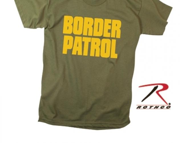 Оливковая футболка BORDER PATROL  ― магазин нужных товаров у нас есть все playera.ru Тел 8-495-741-86-12 a7418612@yandex.ru  тнп карнавал праздник отдых спорт дом одежда 