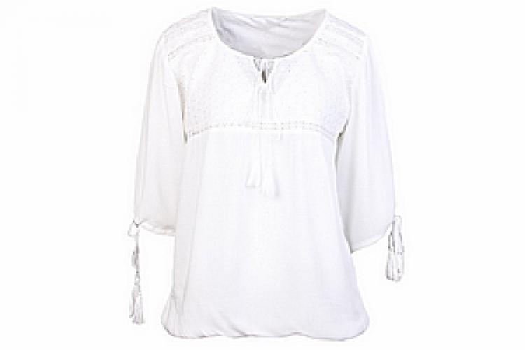 Блузка (вискоза креп) с кружевом №146