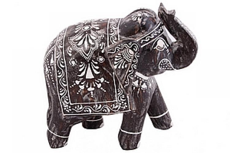 Статуэтка дерево роспись "Слон" №132