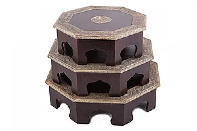 Стол набор из 3-х дерево №80