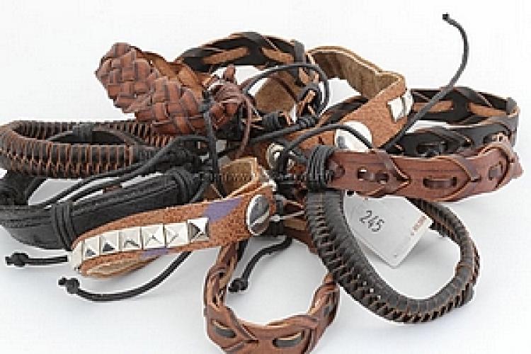 Украшение  Браслет-фенечка кожа(набор из 10)  №171