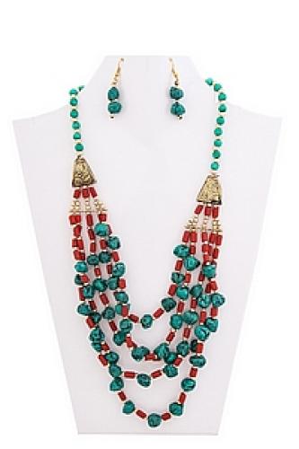 Украшение бусы с сережками  №71