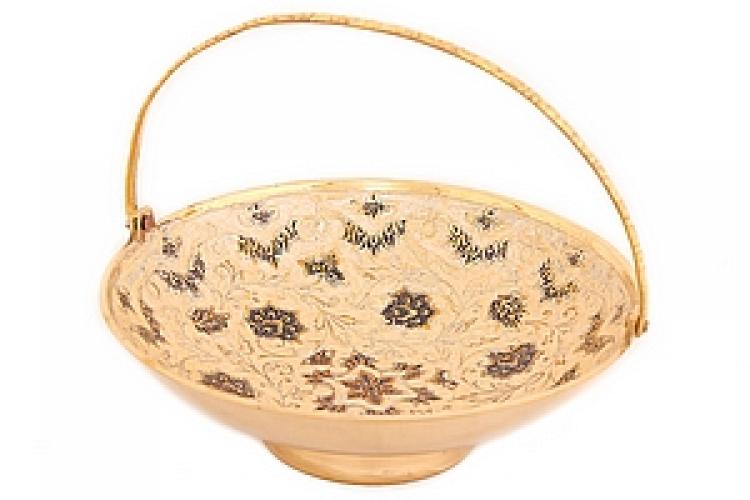 Ваза фруктовница с ручкой №121