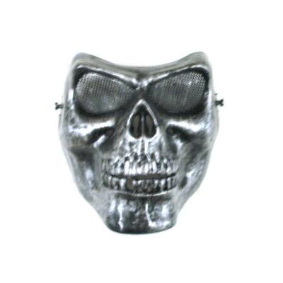 Маска Череп (серебрянный) сетка 
