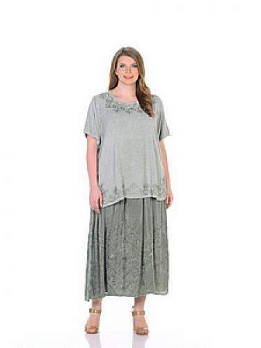 Юбка  (вискоза) с вышивкой №28