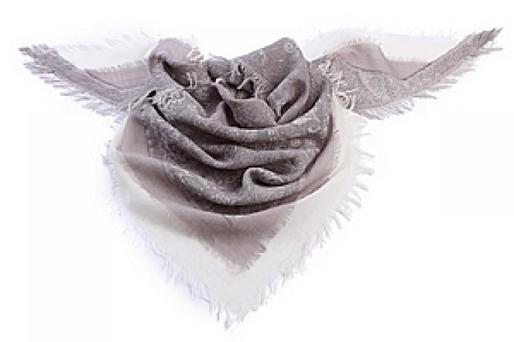 Палантин  шерсть "косынка с бахромой" №89