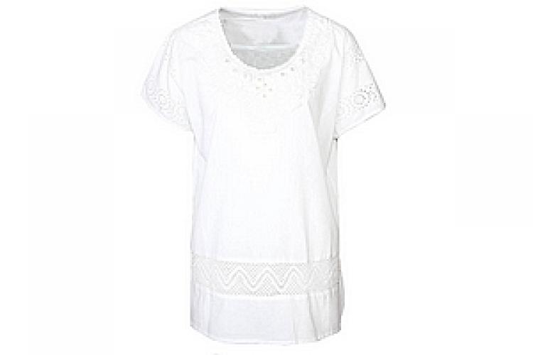 Блузка (хлопок) с кружевом №112