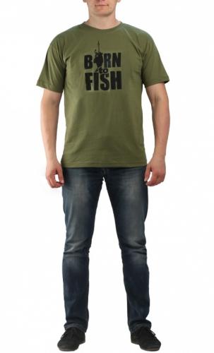 Футболка Born to fish хаки ― магазин нужных товаров у нас есть все playera.ru Тел 8-495-741-86-12 a7418612@yandex.ru  тнп карнавал праздник отдых спорт дом одежда 