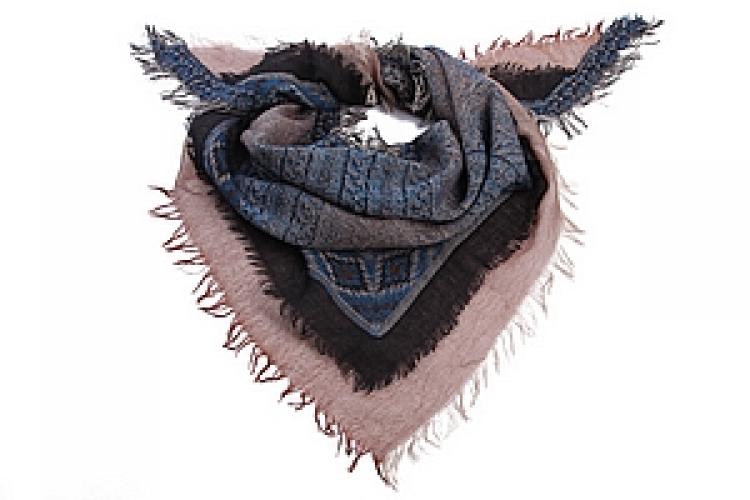 Палантин  шерсть "косынка с бахромой" №20