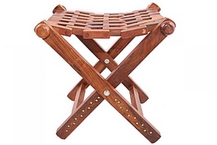 Табурет складной дачный (дерево) №41