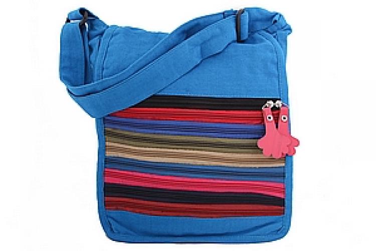 Сумка хлопок на лямке " молнии" №154