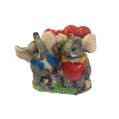  фигурка влебленные слоники вид 2 