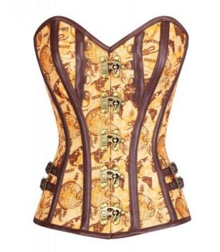Коричневый корсет стимпанк - купить 