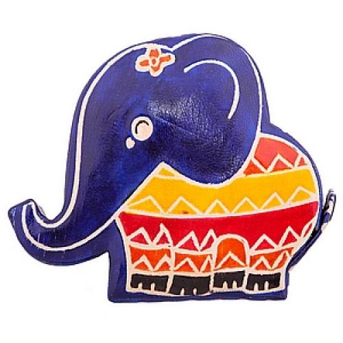 Копилка под мелочь  натуральная кожа  ручной принт №75