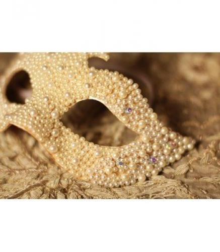 Жемчужная карнавальная маска - купить 