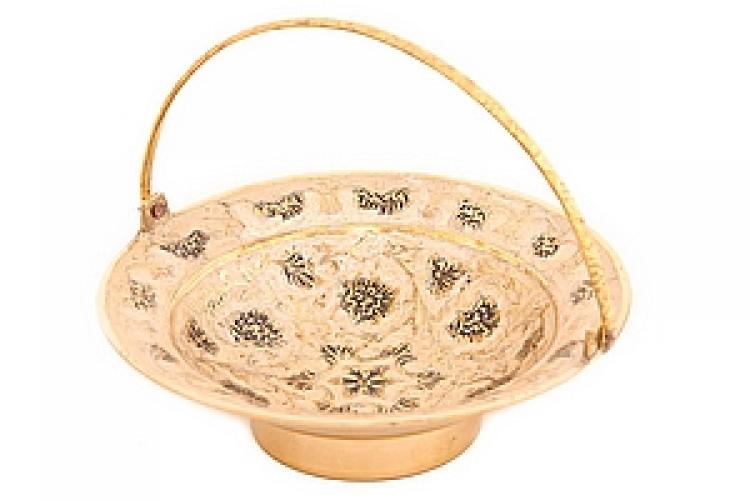 Ваза фруктовница с ручкой №35