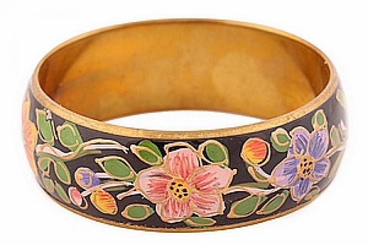 Украшение  Браслет латунь ручная роспись №141