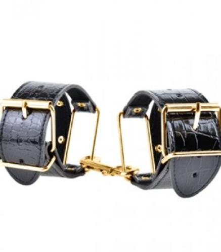 Наручники черные с золотом - купить 