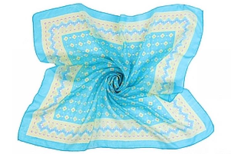 Платок (шелк нат)в ассортименте (100*100) №149