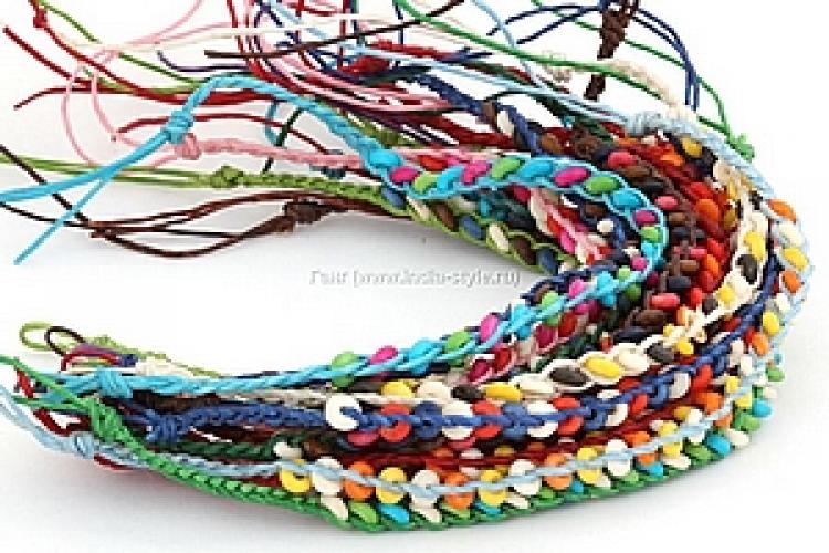 Украшение  Браслет - фенечка (набор из 20) №18