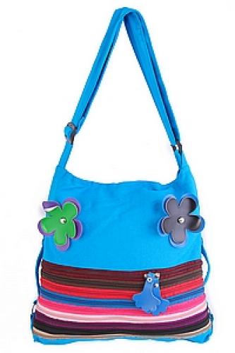 Сумка хлопок на лямке " молнии"  №166