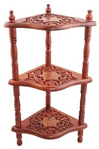 Этажерка резная дерево 3-х ярусная №94