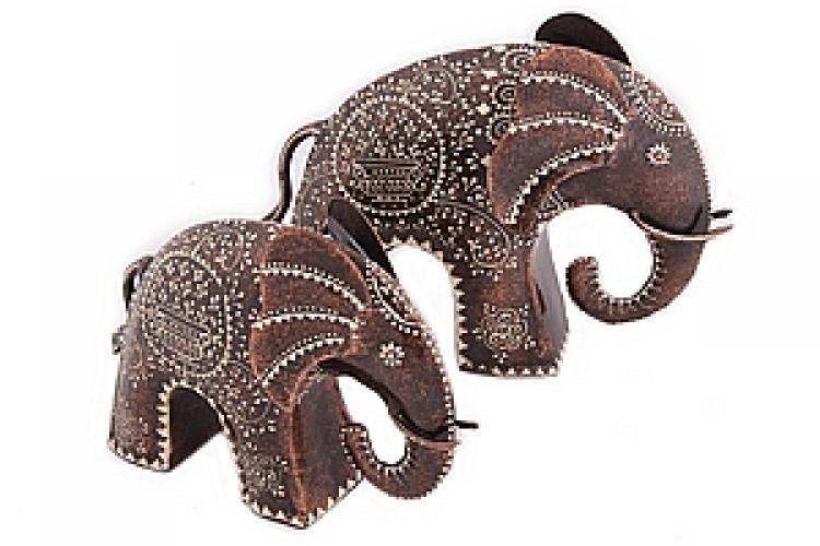 Статуэтка железо роспись"Слон" №20