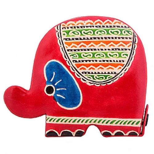 Копилка под мелочь  натуральная кожа  ручной принт №97