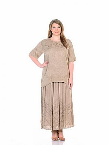 Юбка  (вискоза) с вышивкой №142