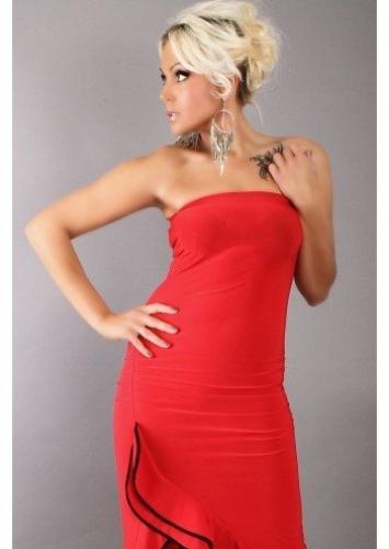 Красное платье-футляр с бантиком - купить 