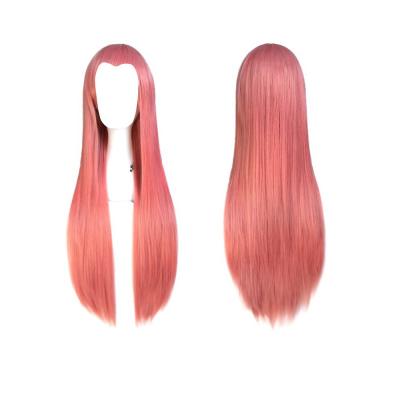  Парик прямой длиной 1 метр бледно-розовый 