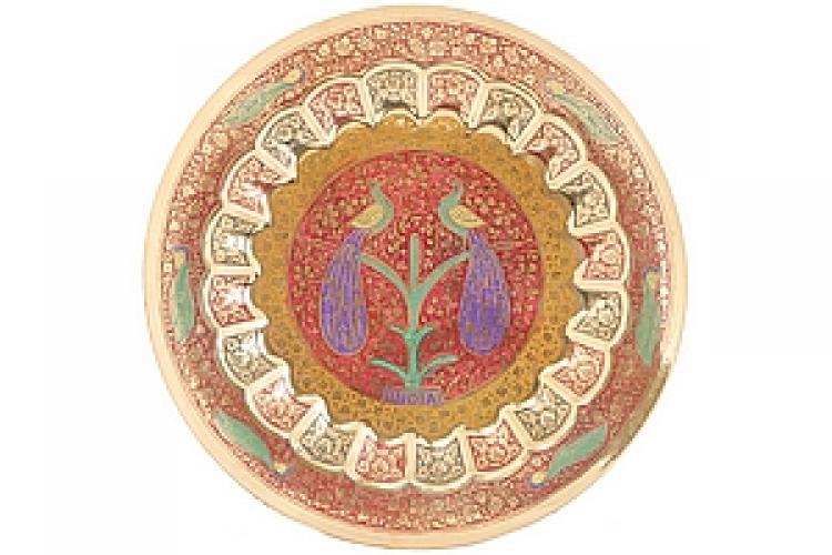 Панно 17" "Павлин" эмаль №102