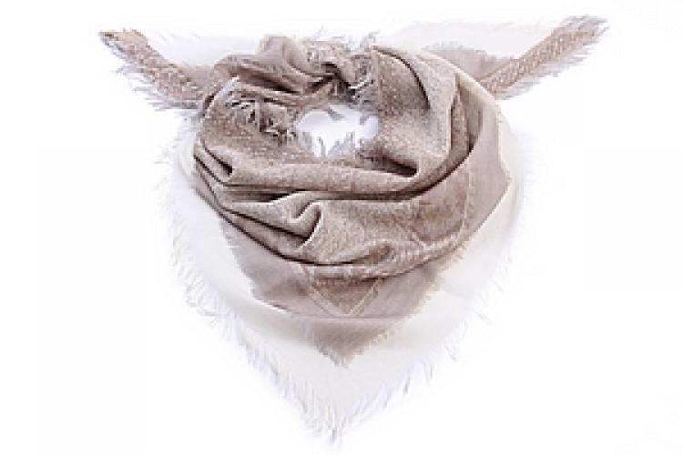 Палантин  шерсть "косынка с бахромой" №195