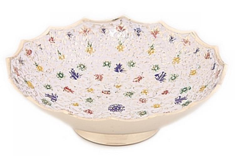 Фруктовница 5" эмаль белая №194