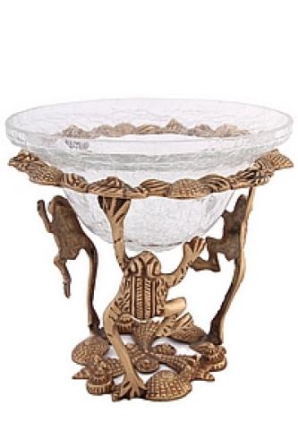 Ваза "Лягушки" со стеклом №152