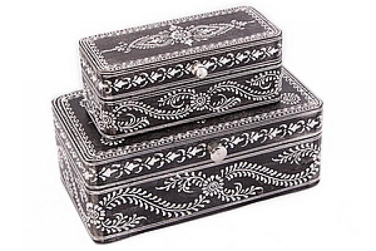 Шкатулка (дерево, роспись)  набор из 2 №191