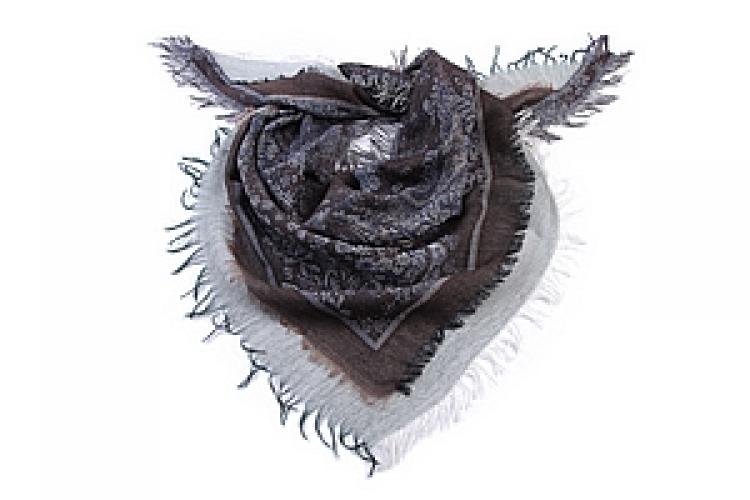 Палантин  шерсть "косынка с бахромой" №71