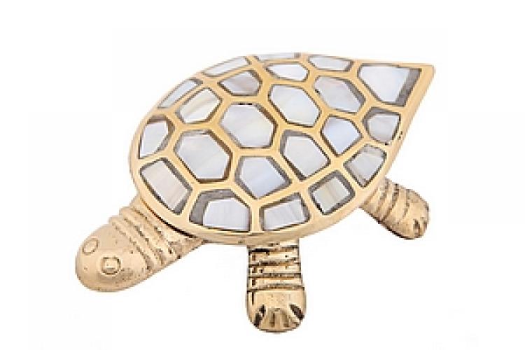 Пепельница -шкатулка "Черепаха" с перламутром  №122