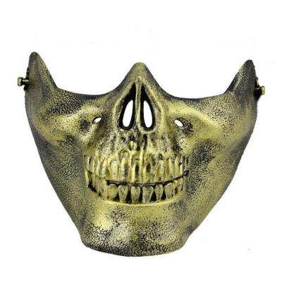  Полумаска Череп (золотой) 
